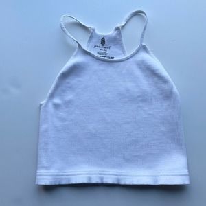 Free People Movement Happiness Runs Crop Tank Top White Size Medium/Large